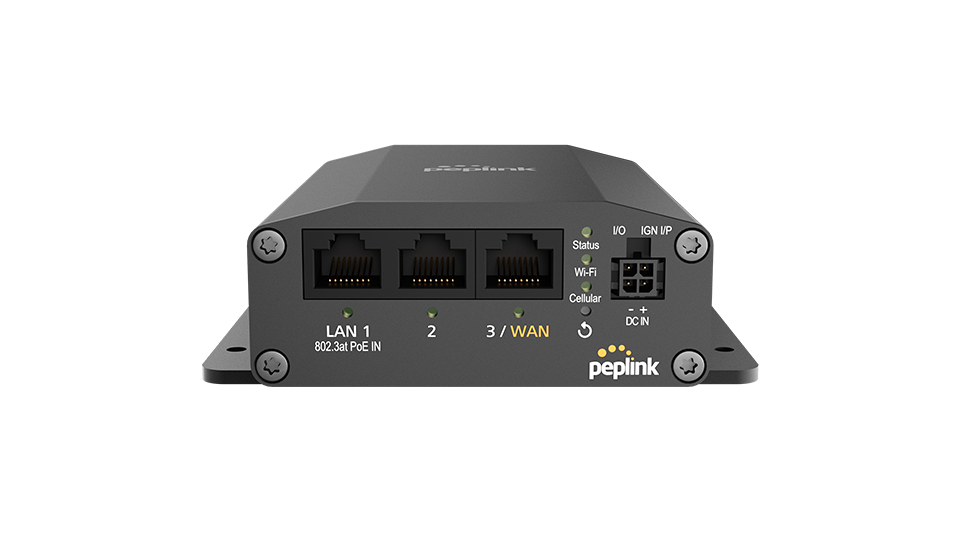 Peplink MAX BR1 Mini 5G (HW2) mobile router, front view