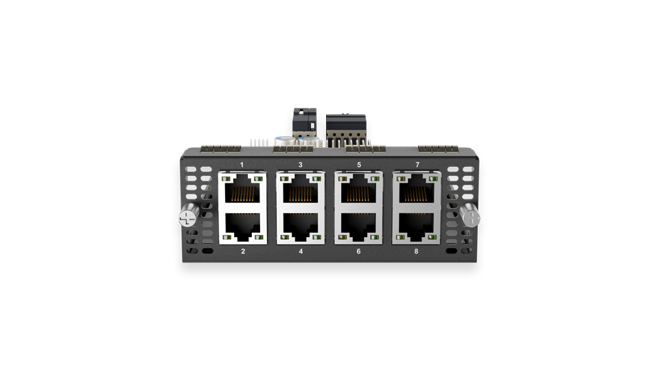 Peplink FlexModule Plus 8x GE PoE, hero shot