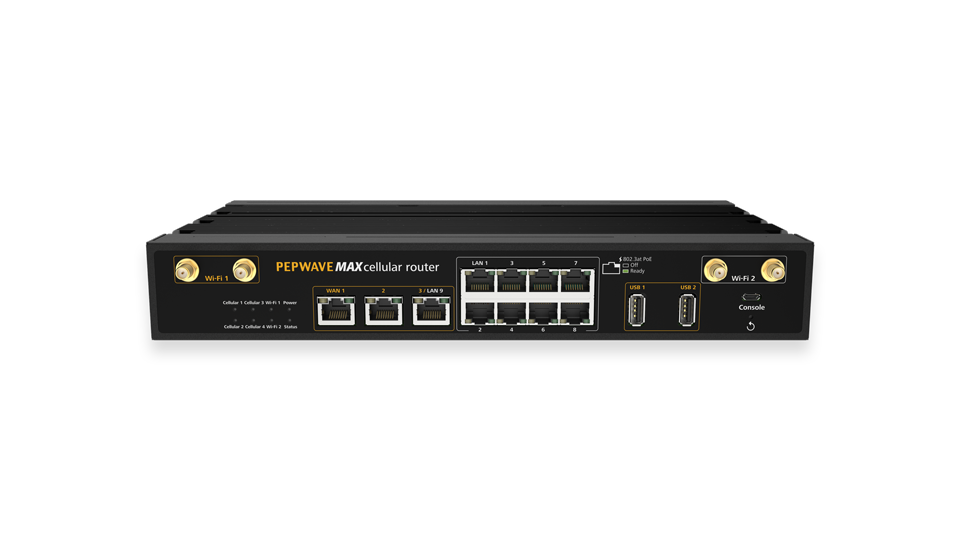 Peplink MAX HD4 MBX LTEA Cat-20, hero shot