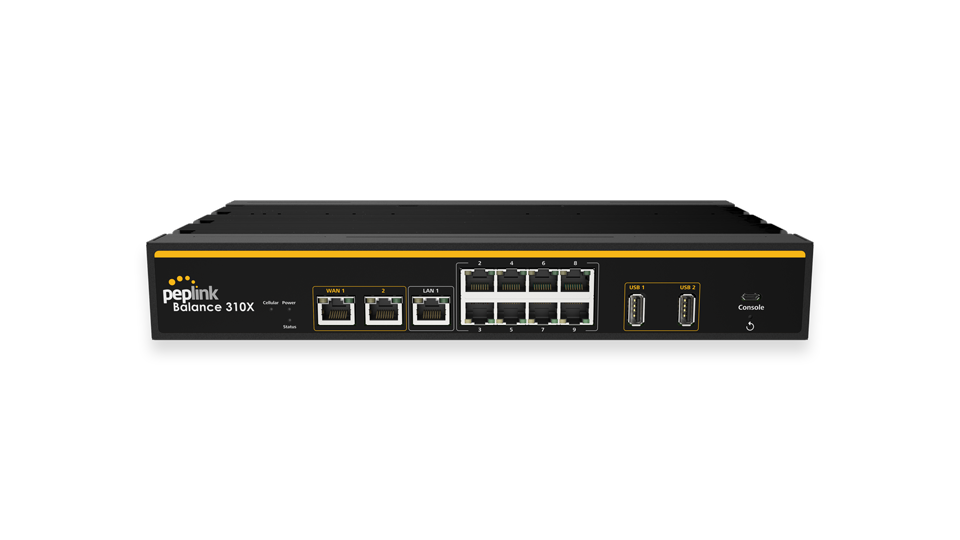 Peplink Balance 310X 5G enterprise router, hero