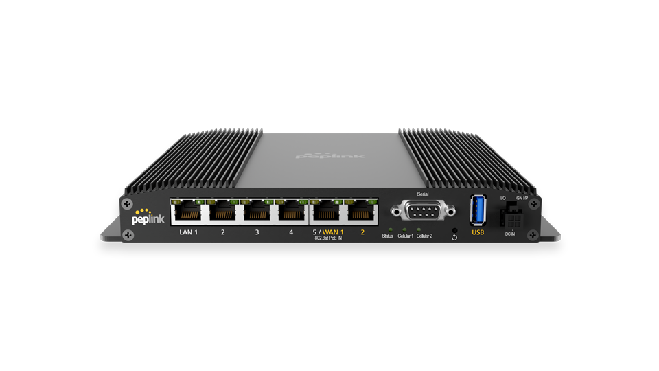 Peplink MAX BR2 Pro 5G mobile router with dual 5G modems, hero