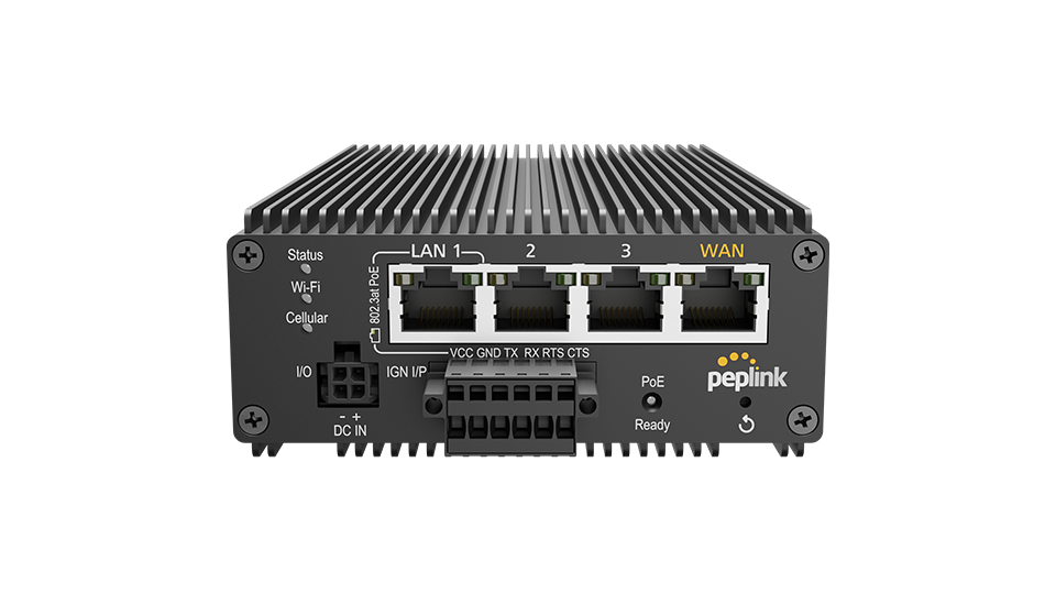 Peplink MAX Transit Pro E 5G in-vehicle router, hero
