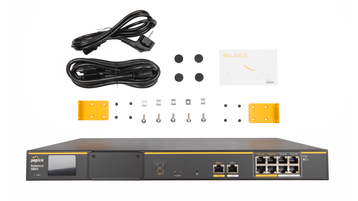Peplink Balance 580X HW2 - package contents and accessories